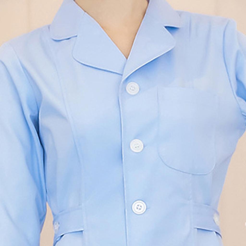 Women's Fashion Up And Down Round Neck Long Sleeve Solid Color  Uniform Dresses