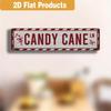 Handmade 2D Candy Cane Sign, Funny Acrylic Rectangle Art, 15.7x3.9in Christmas Wall Farmhouse Decor