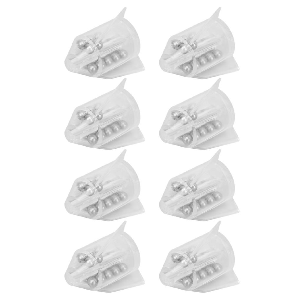 20Pcs Fishing Lure Rattles Fishing Lure Insert Tube Rattles Bait Weight with Ring Bead Bait