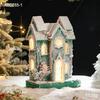 Christmas Wooden Lighted Snow House Mini Cabin European Vintage Xmas Decor