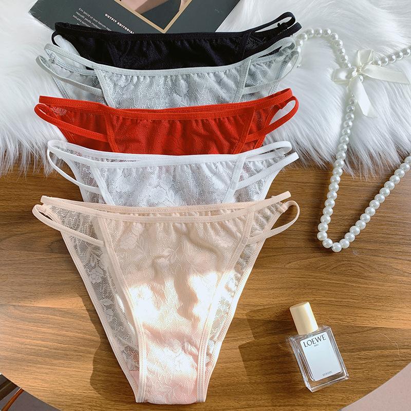 Big Yards Ms Summer New Interest Sexy Lace Double Fine with Pure Color Perfect Waist Briefs