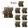 8pcs Stainless Steel Detachable Folding Butt Hinges Vintage Style Folding Double Acting 360 Degree Screen Hinge Screens Cabinets