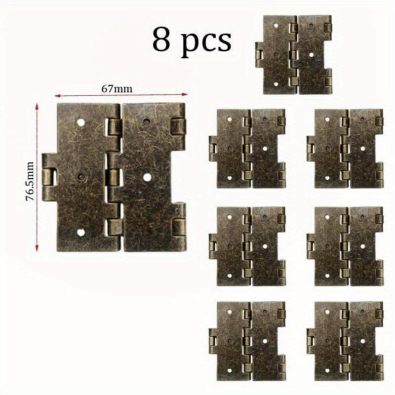 8ks Nerezové odnímatelné skládací panty na tupo Skládací dvoučinné 360stupňové závěsy zástěn Vintage styl Skříňky