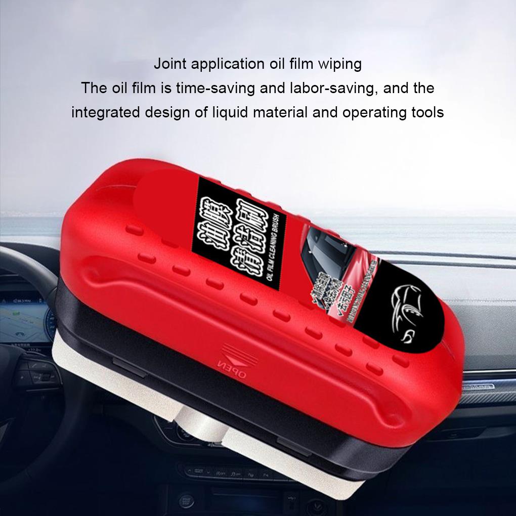 Car Windshield Cleaner Removes Dirt Oil Film Remover Car Glass Sponge Cleaning Brush Powerful Windshield Oil Film Stain Removal