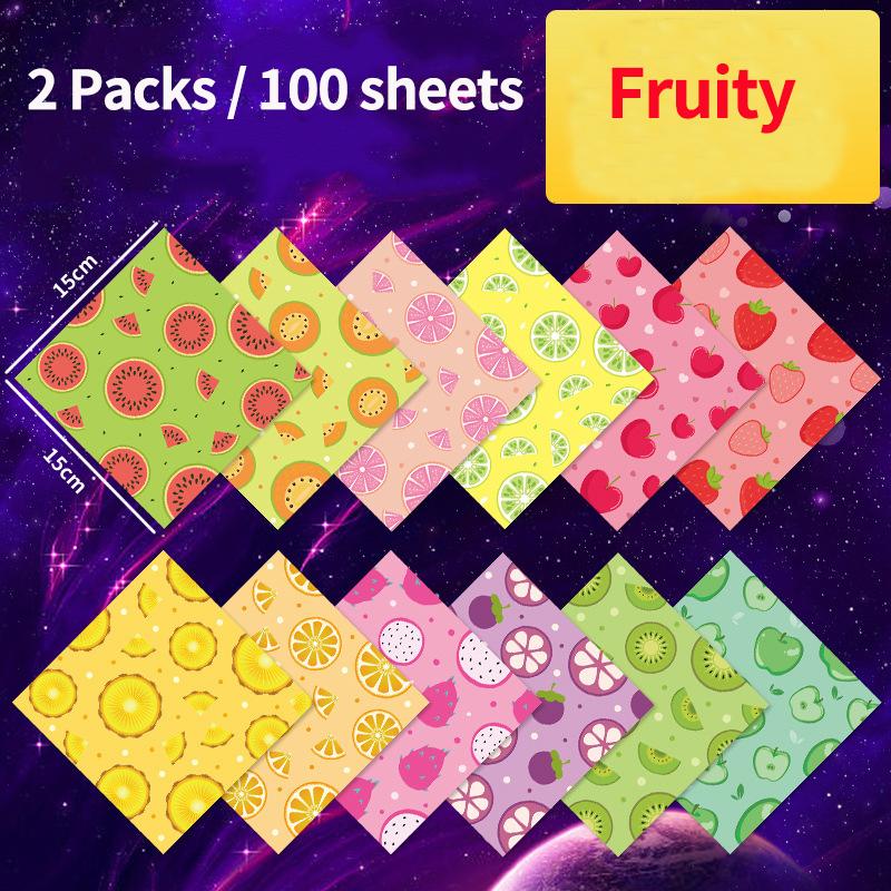 Square Origami Paper Double Sides Solid Color Folding Lucky Wish Paper Crane Multicolor Handmade DIY Scrapbooking Craft Decor