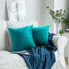 Decorative Pillowcase, Turquoise, Velvet
