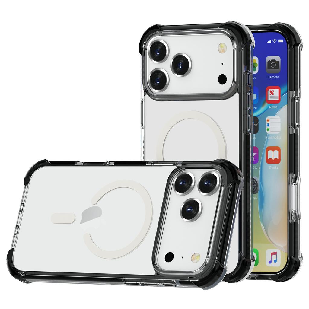 For iPhone 17 Pro Max Case Compatible with MagSafe Reinforced Corners TPU + Acrylic + TPE Phone Cover