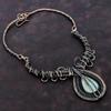 Chrysocolla Gemstone Necklace Copper Wire Wrapped Necklace Handmade Necklace Copper Jewelry Adjustable Necklace Gift For Mom Amazing Jewelry