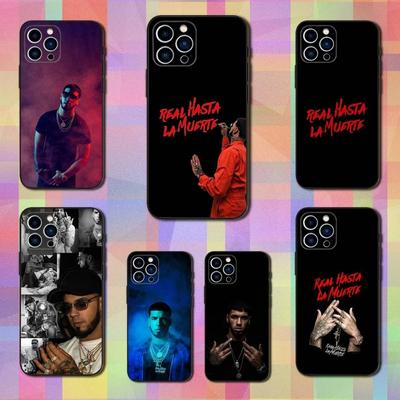 Hot Singer A-Anuel AA Phone Case For iPhone 16,15,14,13,12,11 Plus,Pro Max,XS,X,XR,SE,Mini,8,7,Soft Silicone Black Cover