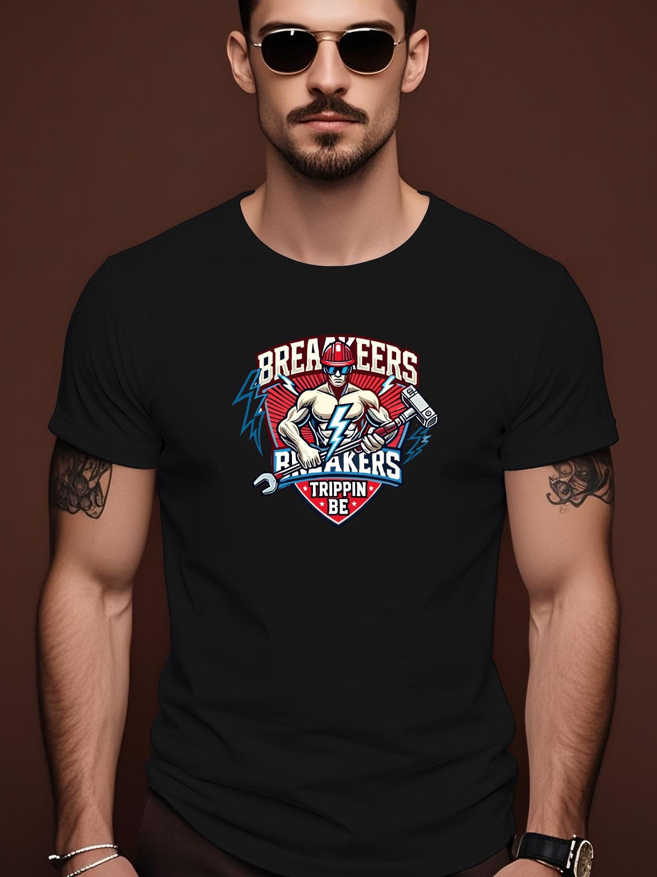 Graphic Print Short Sleeve Tshirt - BREAKFERS Breakers Tr... S