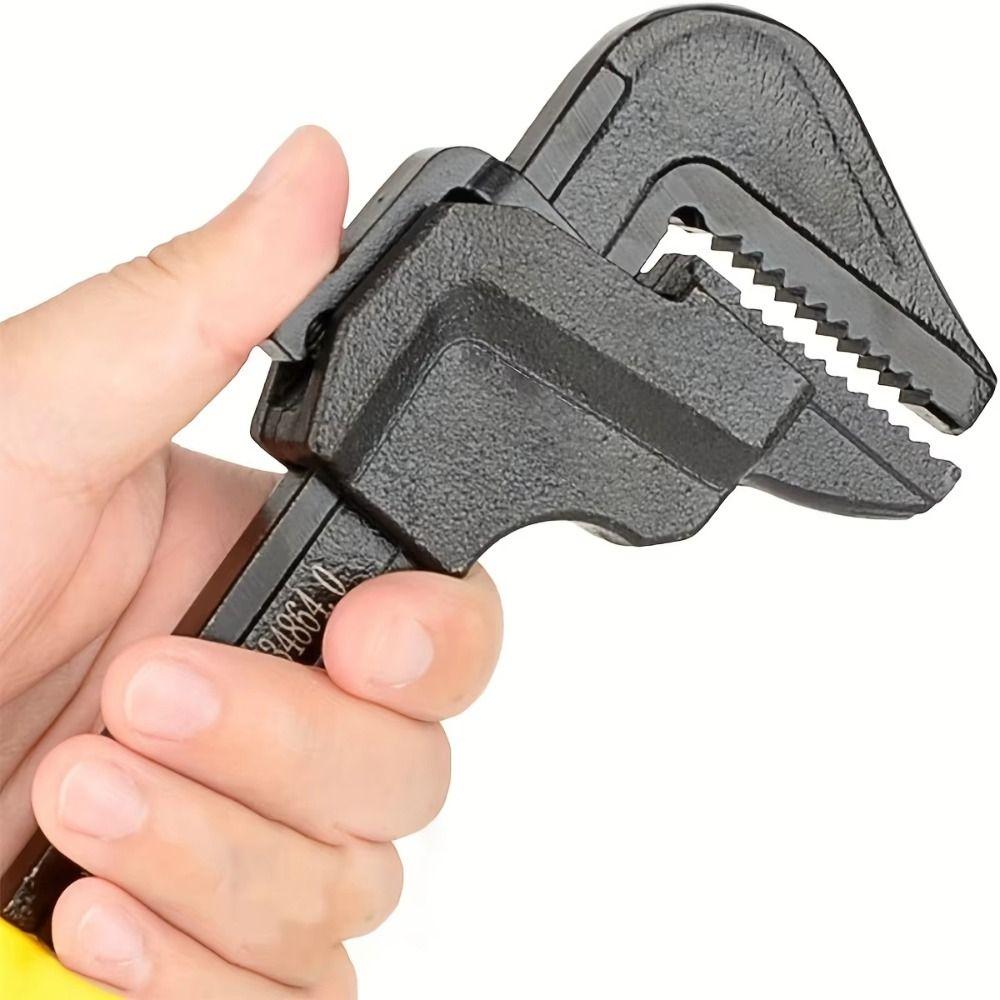 Non-slip Design Adjustable Hand Wrench Multi-functional Plumbing Wrench  Pipe Repair