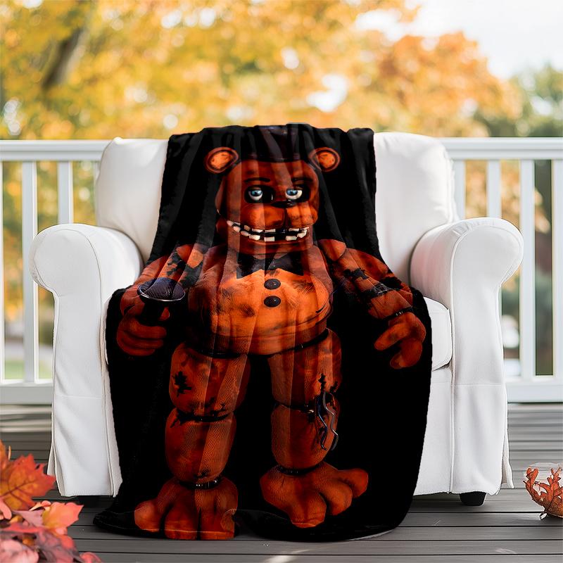 Five Nights At Freddy's Theme Printed Blanket - Perfect for Couch, Bed, Travel & Outdoor Use | Machine Washable, Cozy & Durable.