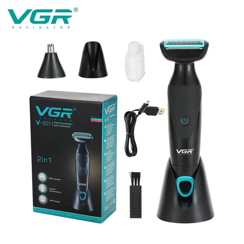 VGR New Retro Men's Multifunctional Two-in-One Shaver IPX4 Waterproof and Anti-corrosion Durable Wet and Dry Dual-use Safe Skin-friendly Shaver