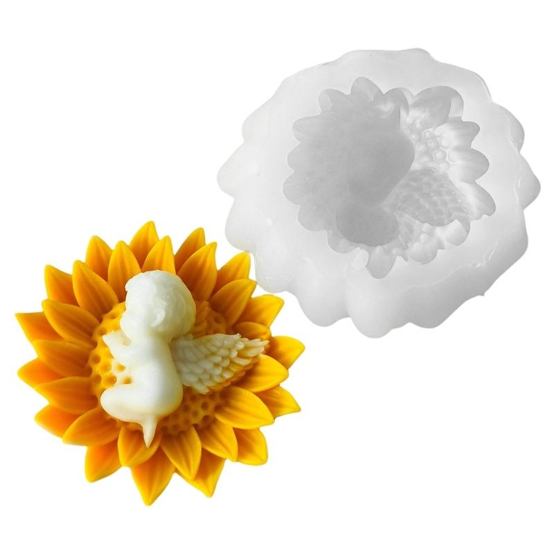 

Lovely Baby Candle Molds 3D Flower Silicones Mould Ornament Molds Casting Mould Craft Supplies for Home Decorations 1