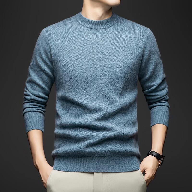 Firstview Men s 30% Cashmere 70% Wool Round Neck Sweater M