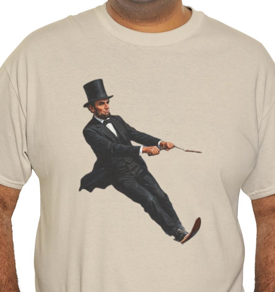 Abraham Lincoln Waterskiing Funny T shirt XL