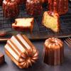 4Pcs Aluminum Zinc Zinc Alloy Canele Cake Mould Non-stick Cupcake Mould Decorating Cannele Mold  Mousse
