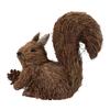 Christmas Straw Squirrel Nament Animal Figurine Squirrel Decoration Garden Statue Home Sculpture Mini Toy Bedroom Living Room