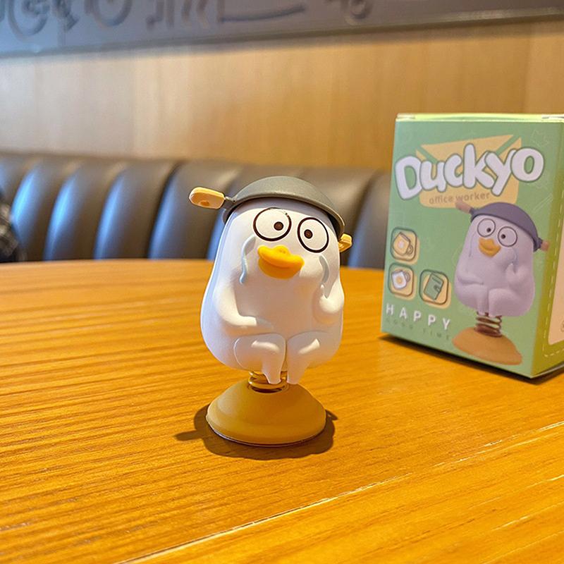 Funny Little Liu Duck Shaking Car Ornaments Statue Cartoon Little Liu Duck Car Decoration Cute Collection Car Bobblehead Figure
