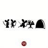 Lovely Mouse Black Car Decals Auto Window Bumper Body Removable Vinyl Decals Animal Auto Accessories Water-Repellent Ornament