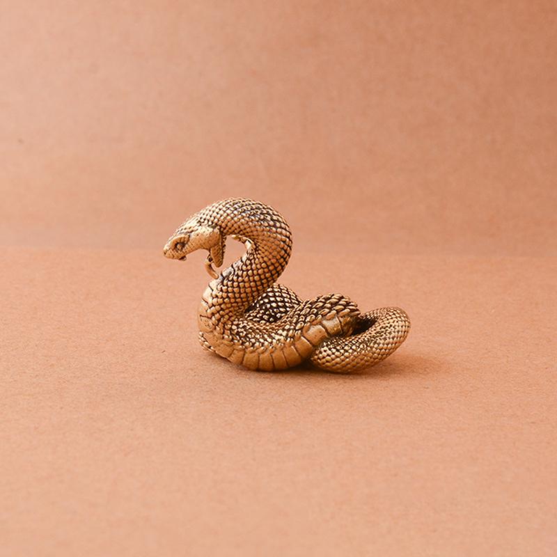 Měděná mosaz mini had, starožitné bronzové dekorační figurky pro interiérové ​​dekorace Stolní ozdoba Miniatury z čisté mědi Socha