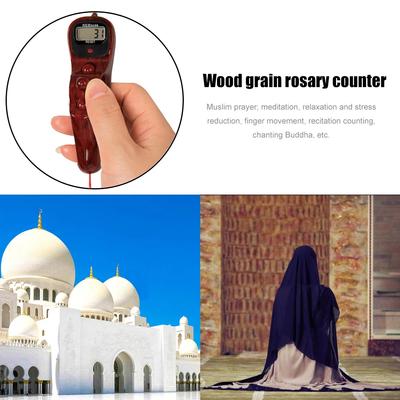 Einstellbarer elektronischer Zähler Digitaler Rosenkranz-Perlen-Timer für die Meditation Neue Elektronik Tasbih Muslim Pray Digital Tally Counter