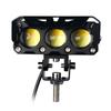 120W Car Motorcycle Headlight LED Work Light Dual Color Hi/Low Beam Spotlight 3 Lens Flashing Fog Lamps 12V 24V White/Yellow