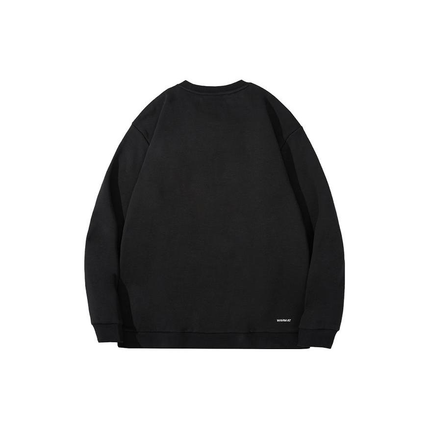 Li Ning Sweatshirts Unisex Black Crew Neck Moderate Regular AWDTD83-1