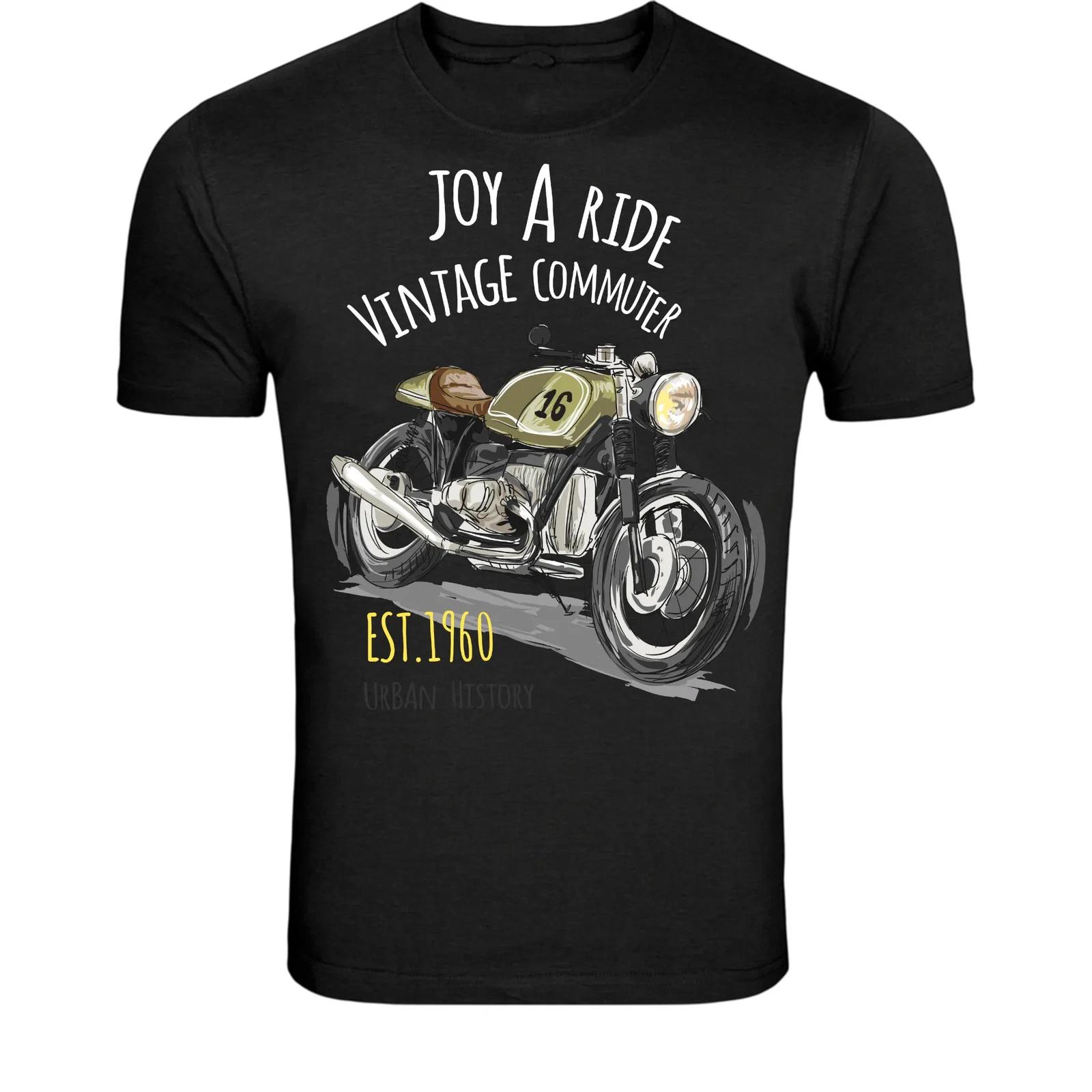 Joy Ride Vintage Motorcycle T-Shirt - Classic Biker Graphic Tee XL