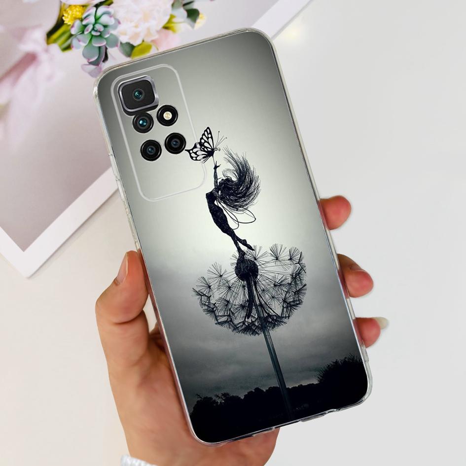 For Xiaomi Redmi 10 Case Fashion Butterfly Clear Silicone Soft TPU Protective Cover For Xiaomi Redmi 10 Prime 2022 Redmi10 Coque