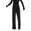 Roxy Rise & Vibe New Rib Wide, Womens Black Leggings