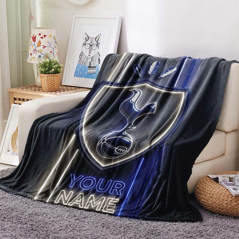Custom Name Tottenham Flannel Blanket, High Quality Comfortable for All Seasons, Home Decor, Warmth and Comfort