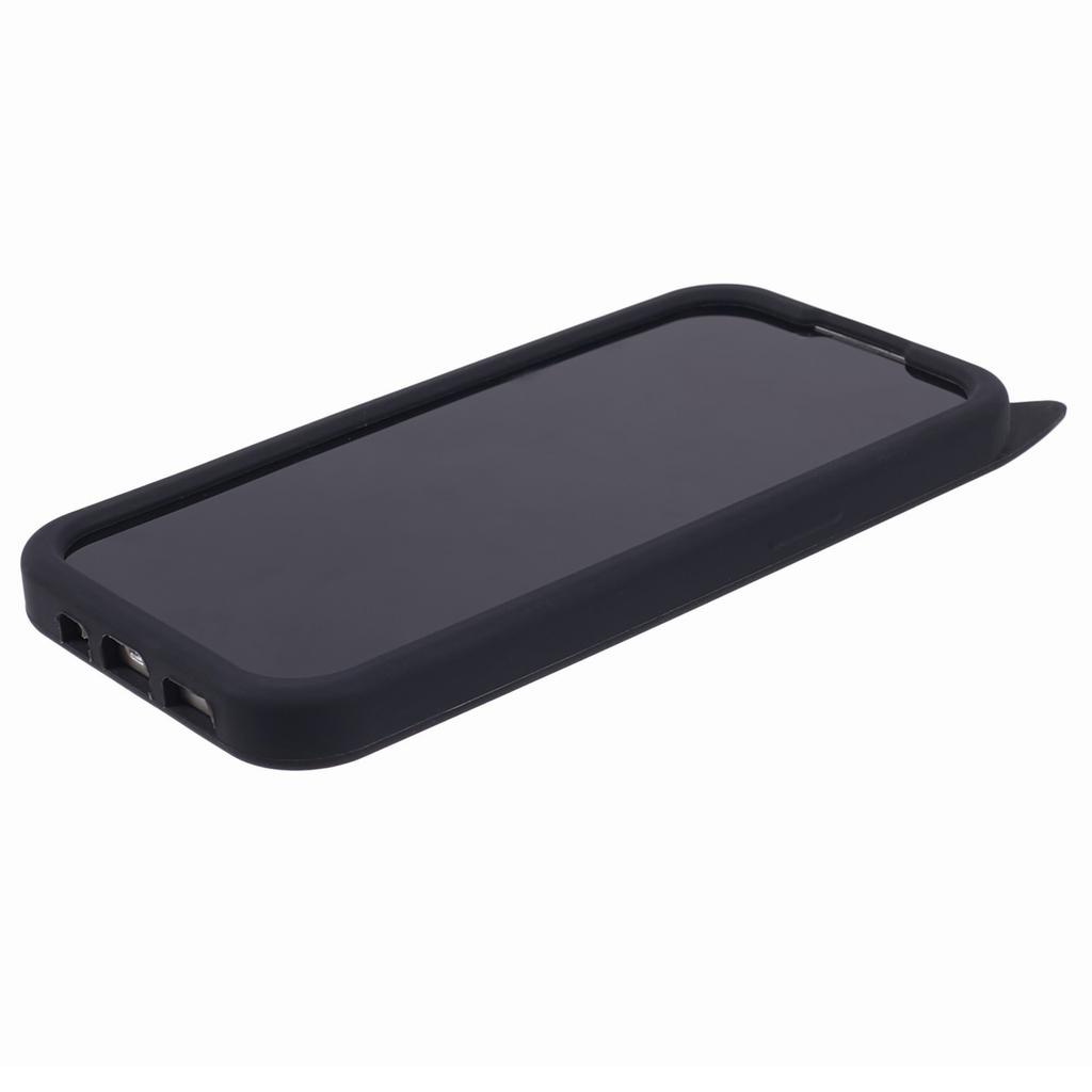 For iPhone 14 Slim-Fit Silicone Shell 3D Moustache Cat Shockproof Phone Cover Case