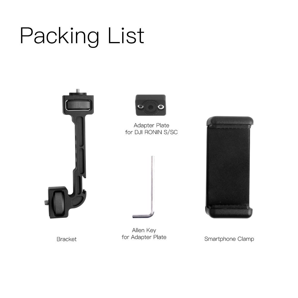 Gimbal Stabilizer Rotatable Extension Bracket Holder Support with 1 4 Inch Screw Cold Shoe Mount for Mounting Monitor