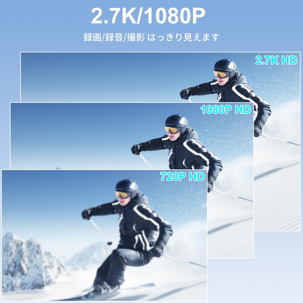 HUAJUN Sports Action Latest 2K Compact Camcorder with IPS Rotating Loop Recording 1 Hour of Continuous Neck Magnetic Ideal for and Daily Easy S70