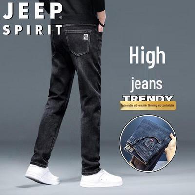 JEEP SPIRIT Men's Straight Fit Stretch Denim Jeans
