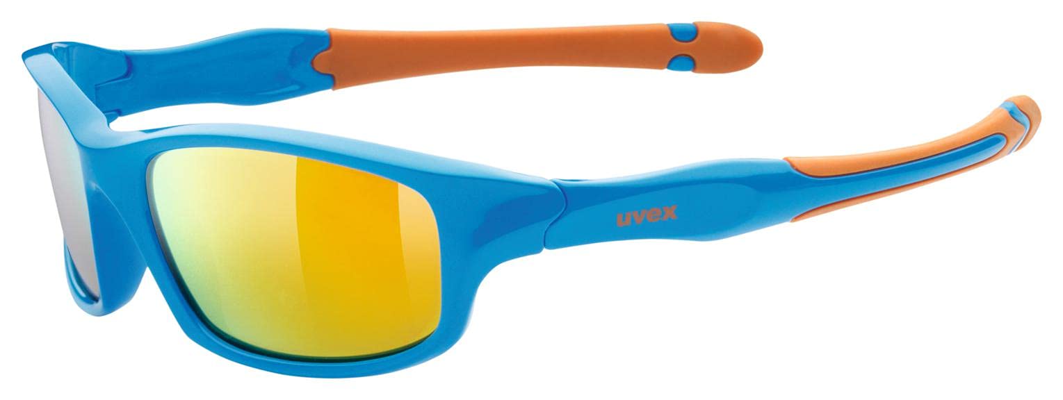 

uvex Sports Sunglasses for Mirror Flexible Headband Sportstyle 507 Blue Orange (Uvex) Children, UV400, Lens, Frame, Included,