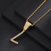26 English Women'S Letter Pendants Necklace Twist Chain Zircon Letter Pendants Jewelry