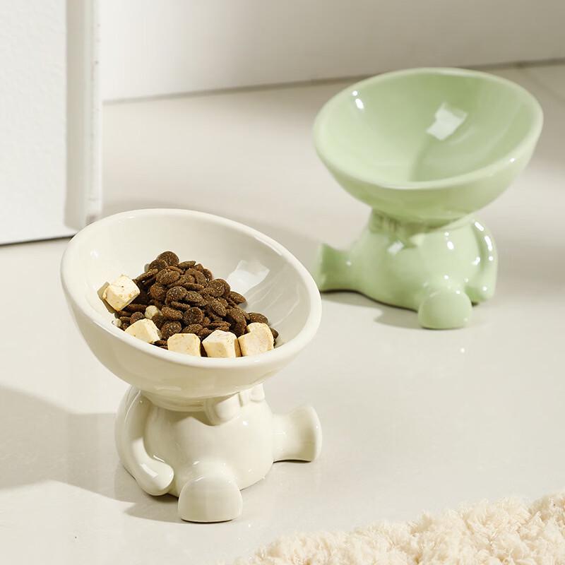 Ergonomic Ceramic Elevated Cat Bowl