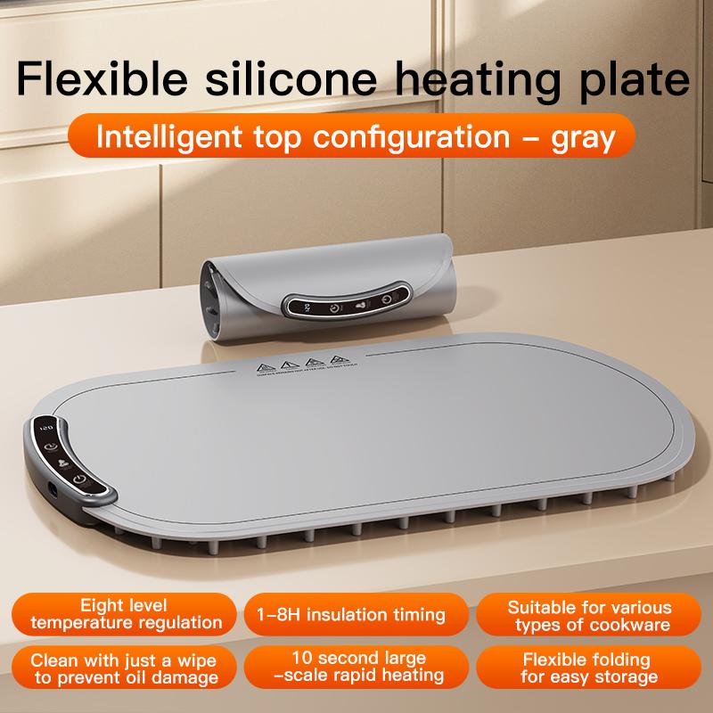 Flexible Silicone Warming Mat Foldable Food Warming Tray Food Warmer Mat Mat Warming Cutting Board Constant Warm Dishes