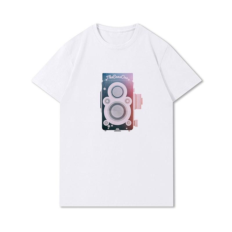 S-3XL 100 Fantasie Harajuku Grafica Estiva Bianca Magliette Donna Stampate Casual Maniche Corte Top Girocollo