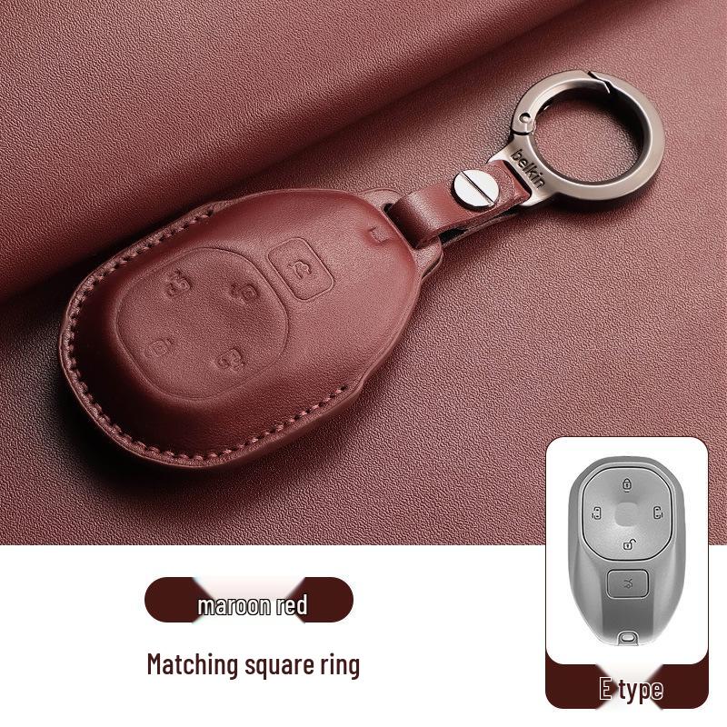 GAC Trumpchi Key Case Genuine Leather for E8, E9 Shadow, S9/S7, ES9 with Buckle