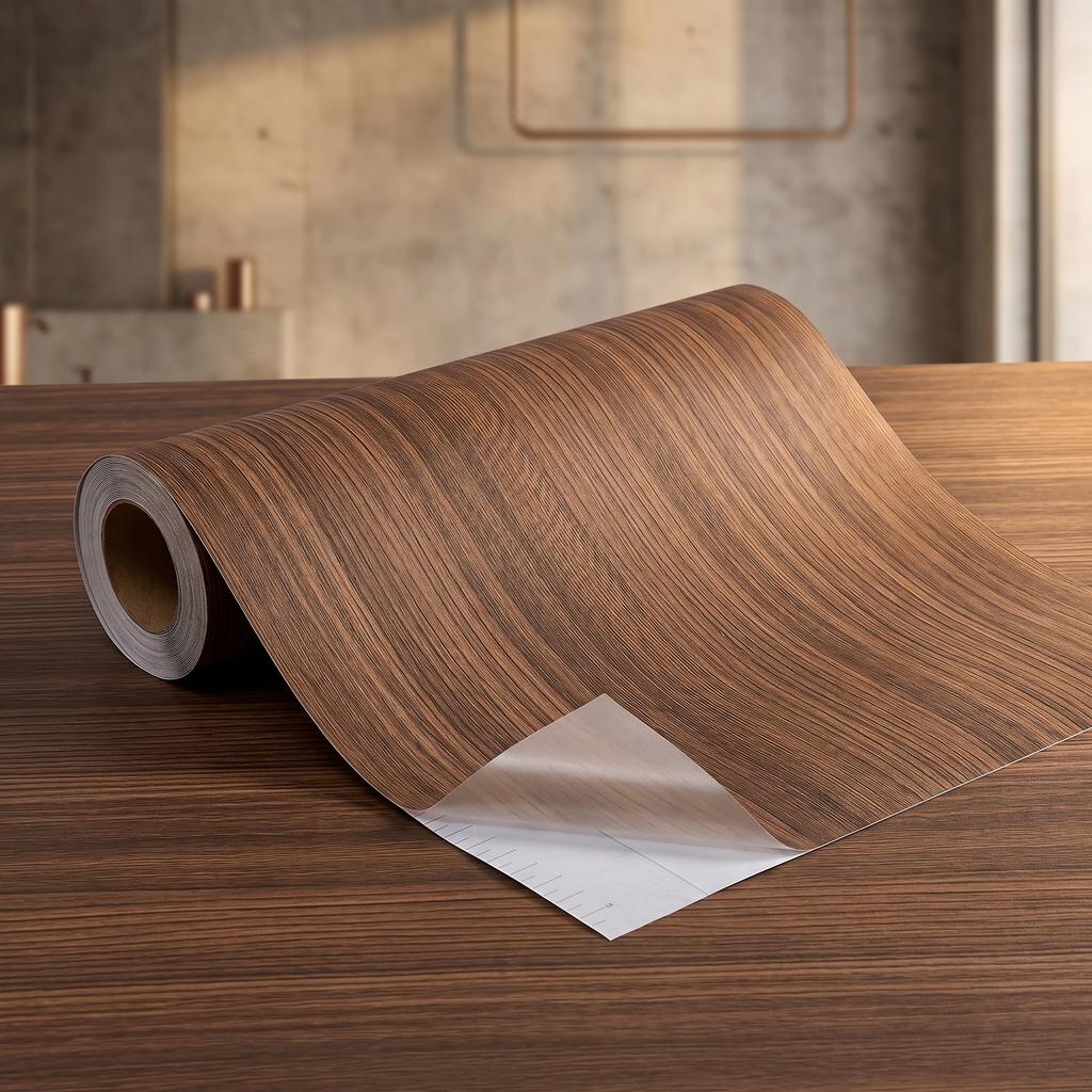 Wood Grain Self Adhesive Wallpaper, Peel and Stick Waterproof Vinyl Film for Kitchen Cabinet Bedroom Furniture Renovation, Thick