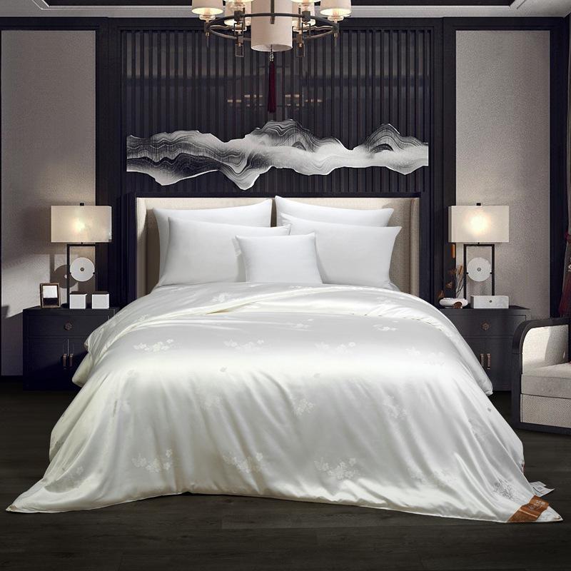 Luxury Gongsatin Jacquard Silk Quilts: Mulberry Silk Core, Seasonal Comfort, Handmade Floral Design