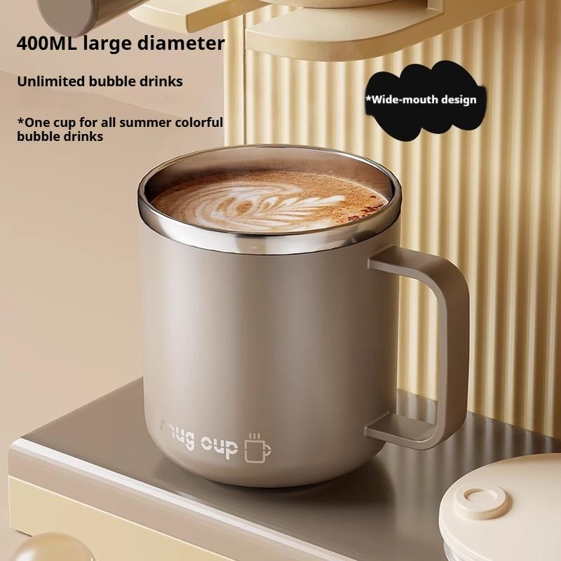 400ML Leak Proof Drinking Cup Stainless Steel Coffee Cup With Lid Drinkware Double Wall Water Bottle Thermal Cup Milk Coffee Mug