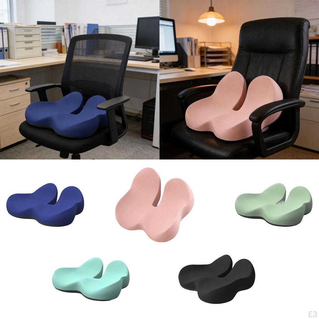 Seat Cushion Breathable Soft Memory Foam Chair for Home Dorm Balcony Blue