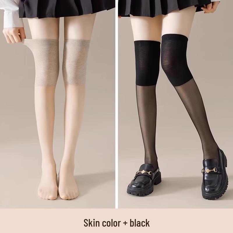 Women's Thin Over-Knee Anti-Slip Knee Pads - Warm, Anti-Snag Stockings for Summer or Air-Conditioned Rooms