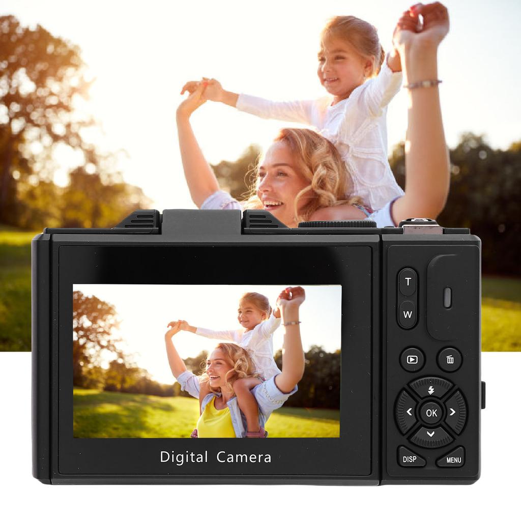 5K 75MP Digital Camera UHD AF Auto  18X Zoom WiFi Camera Webcam with 3 Inch 180 degrees    Screen Flash for Travel