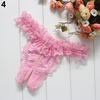 Women Sexy Thongs Briefs Open Crotch G-string Floral Lace Panties Underwear