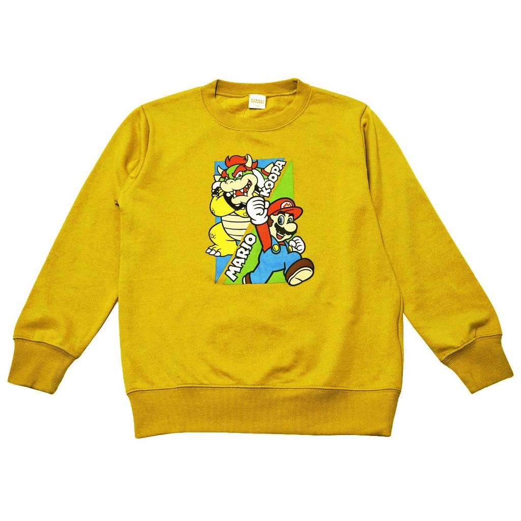 Bandai Classic fr8925 Super Mario Long Sleeve Sweatshirt, Boys, Yellow, Fall/Winter